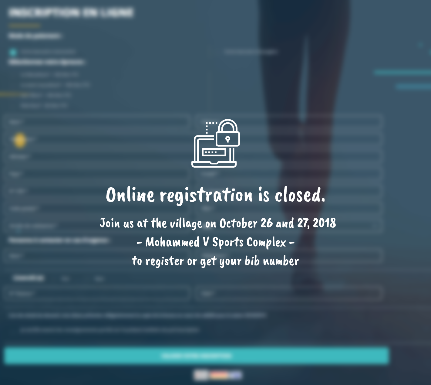 Online registration is closed