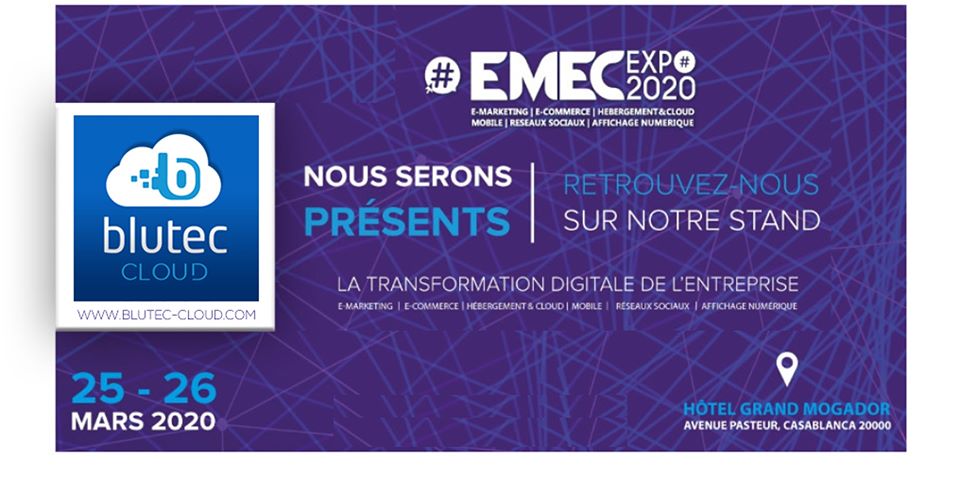 EMEC EXPO - 25 &amp; 26 March 2020 (Blutec Cloud stand)
